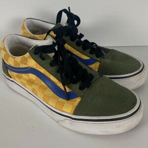 Vans Old Skool OTW Rally Checker Shoes Sneaker Mens 4.5 Womens 6 Green Yellow